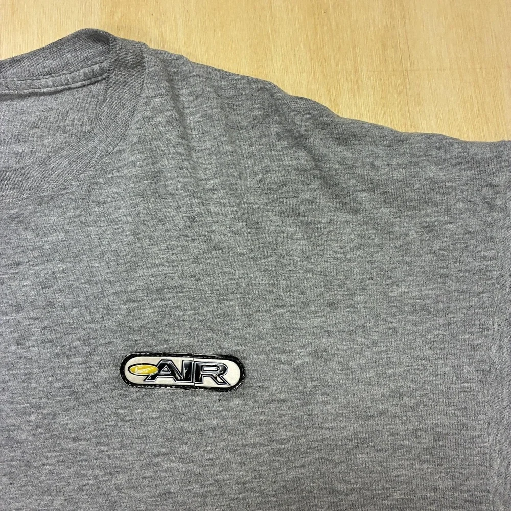 Vintage 90s Nike Air Shirt Mens XL Gray Embroidered Chest Patch Tee T-Shirt